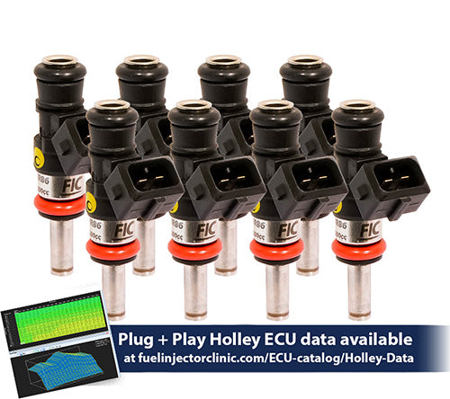 Fuel Injector Clinic 1200cc High-Z Injector Set for Holley GM Composite Intakes ISH03-1200H
