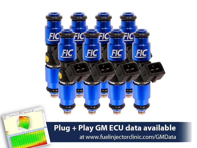 Fuel Injector Clinic 1200cc High-Z Injector Set for Chevrolet SBC Gen II IS301-1200H