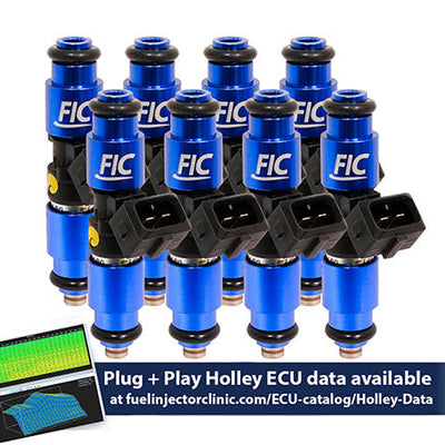 Fuel Injector Clinic 1200cc High-Z Injector Set for Holley GM and Ford Intakes ISH01-1200H