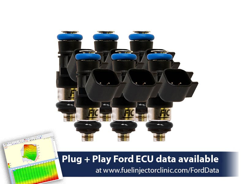 Fuel Injector Clinic 1650cc High-Z Injector Set for Ford Mustang V6 2011-2017 IS461-1650H