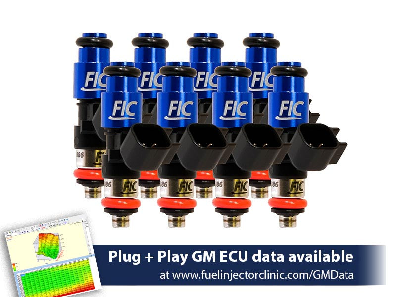 Fuel Injector Clinic 1650cc High-Z Injector Set for GM LS2 IS302-1650H