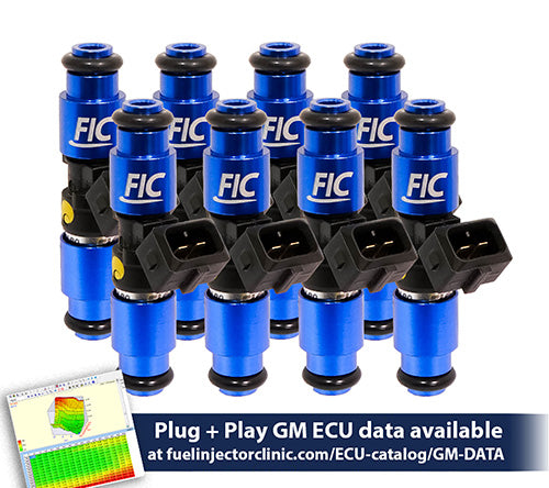 Fuel Injector Clinic 1650cc High-Z Injector Set for Chevrolet SBC Gen II IS301-1650H