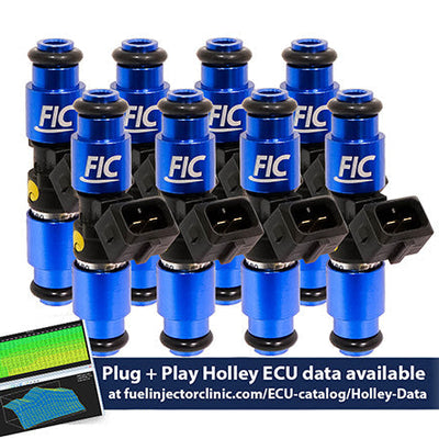 Fuel Injector Clinic 1650cc High-Z Injector Set for Holley GM and Ford Intakes ISH01-1650H