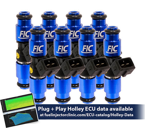 Fuel Injector Clinic 1650cc High-Z Injector Set for Holley GM and Ford Intakes ISH01-1650H