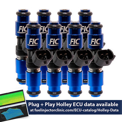 Fuel Injector Clinic 2150cc High-Z Injector Set for Holley GM and Ford Intakes ISH01-2150H