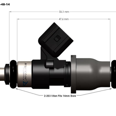 ID1300-XDS Set of 4 Fuel Injectors 1300.48.14.14B.4 Mitsubishi Evo X