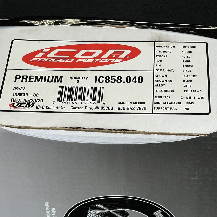 Icon Piston Set IC857.040; 4.400