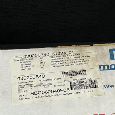 MAHLE PISTONS 930200840 FORGED FLAT TOP 4.040 BORE SBC (8)