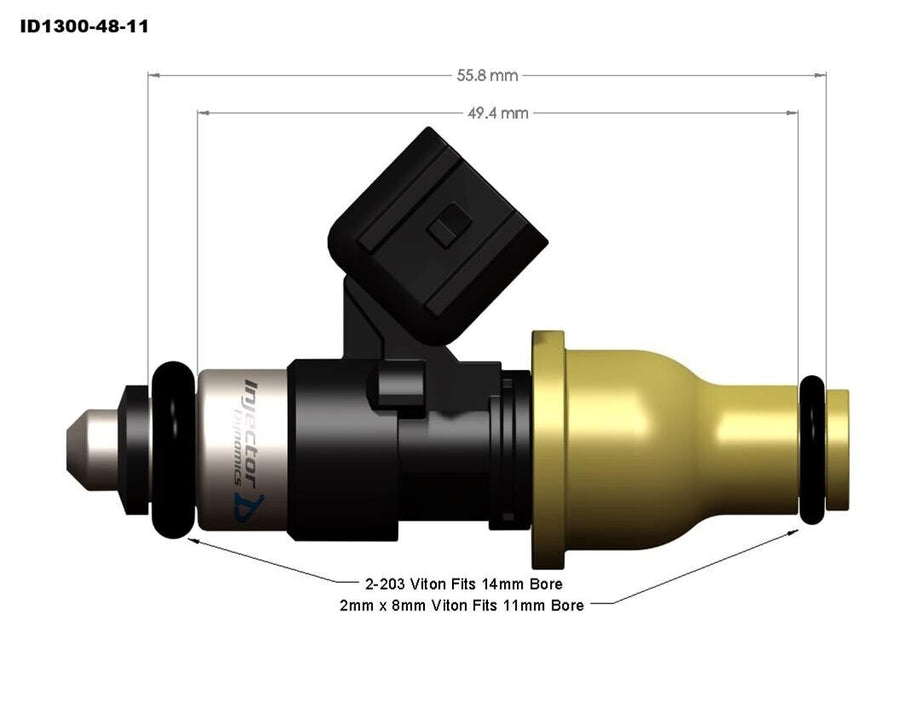 ID1300-XDS Set of 4 Fuel Injectors 1300.48.11.F20.4 Honda S2000 | 2000-2005