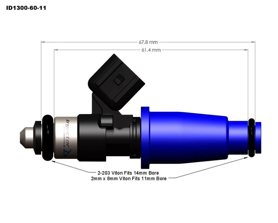 ID1300-XDS Set of 4 Fuel Injectors 1300.60.11.D.4 Mitsubishi Eclipse GST/GSX