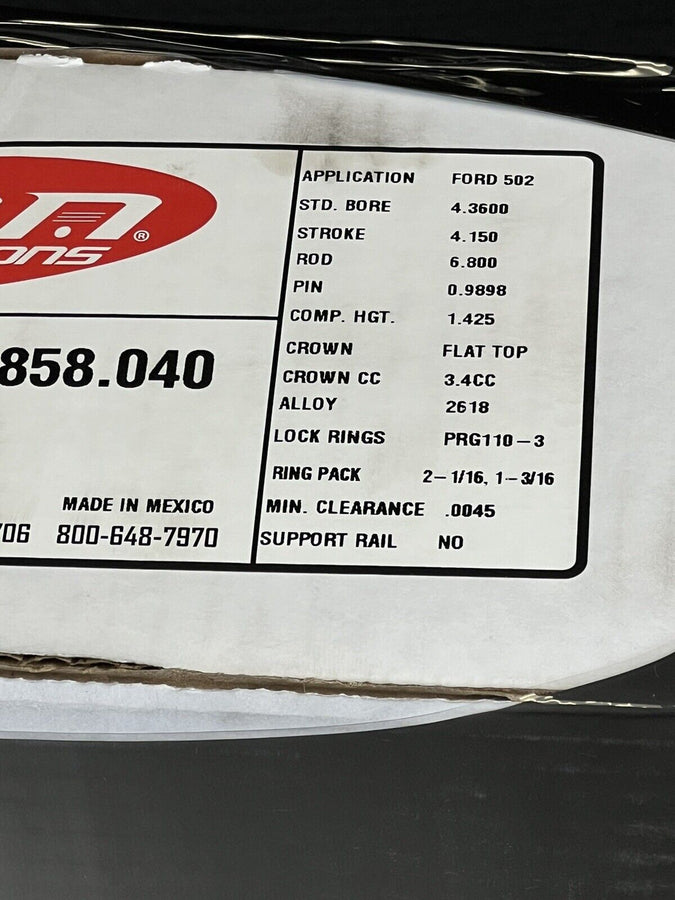 Icon Piston Set IC857.040; 4.400