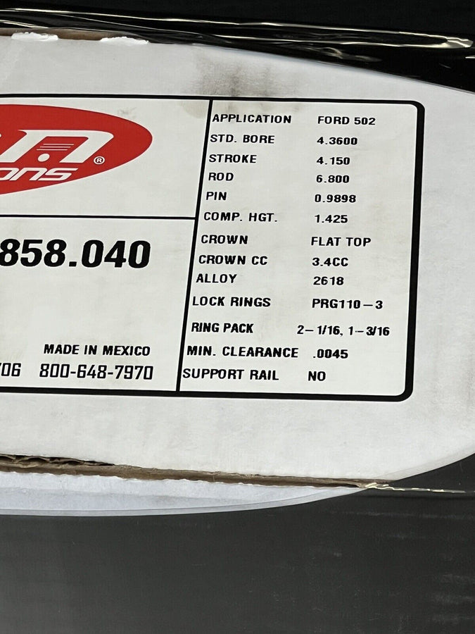 Icon Piston Set IC857.040; 4.400