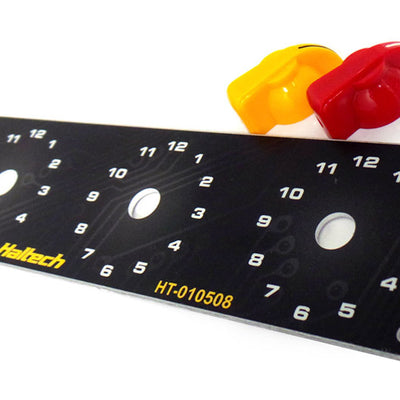 Haltech HT-010508 Triple Switch Panel Only - includes Yellow & Red knobs