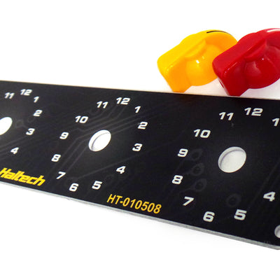 Haltech HT-010510 Triple Switch Panel Kit - includes Yellow & Red knobs