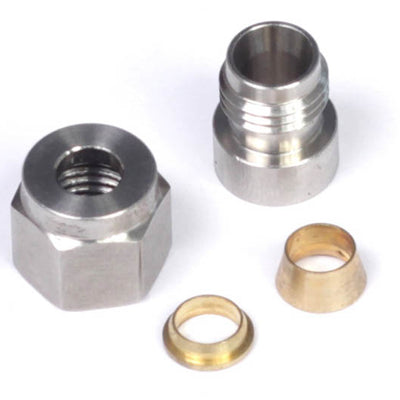Haltech HT-010812 1/4" Stainless Steel Weld-on Kit - inc Nut and Ferrule