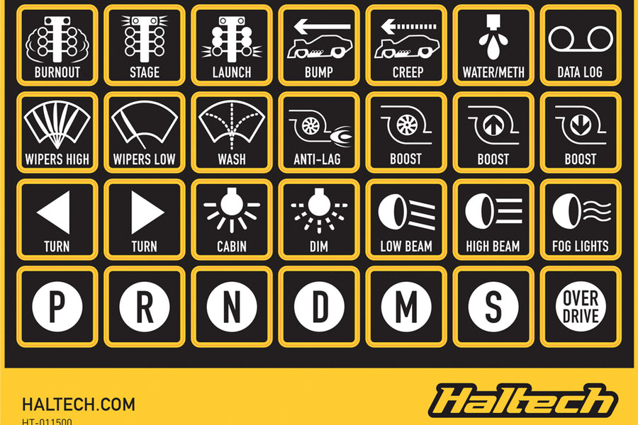 Haltech HT-011500 Haltech Keypad Label Set