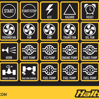 Haltech HT-011500 Haltech Keypad Label Set