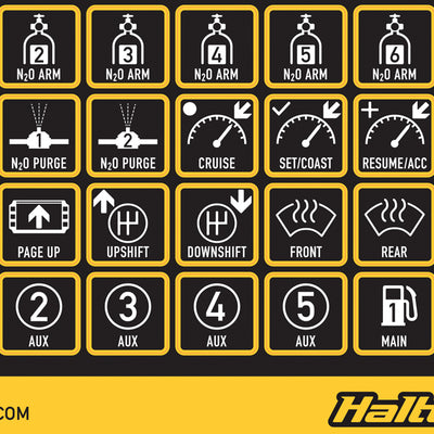 Haltech HT-011500 Haltech Keypad Label Set