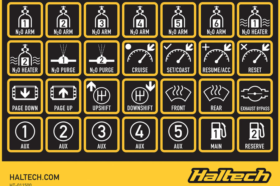 Haltech HT-011500 Haltech Keypad Label Set