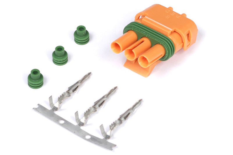 Haltech HT-030420 Plug and Pins Only - Delphi 3 pin GM Style MAP Sensor Orange