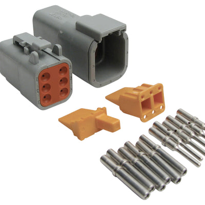 Haltech HT-031015 Plug and Pins Only Matching Set Deutsch DTM-6 Connectors (7.5