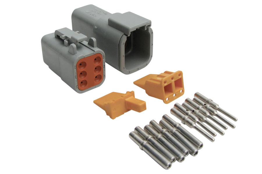 Haltech HT-031015 Plug and Pins Only Matching Set Deutsch DTM-6 Connectors (7.5