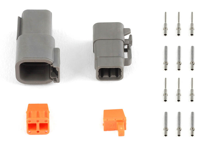 Haltech HT-031015 Plug and Pins Only Matching Set Deutsch DTM-6 Connectors (7.5