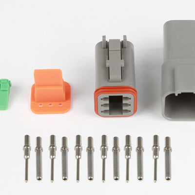 Haltech HT-031115 Plug and Pins Only Matching Set of Deutsch DT-6 Connectors (DT