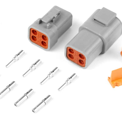 Haltech HT-031204 Plug and Pins Only Matching Set of Deutsch DTP-4 Connectors (2