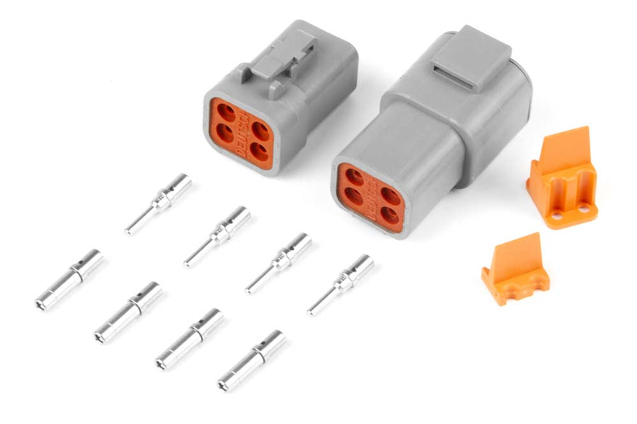 Haltech HT-031204 Plug and Pins Only Matching Set of Deutsch DTP-4 Connectors (2