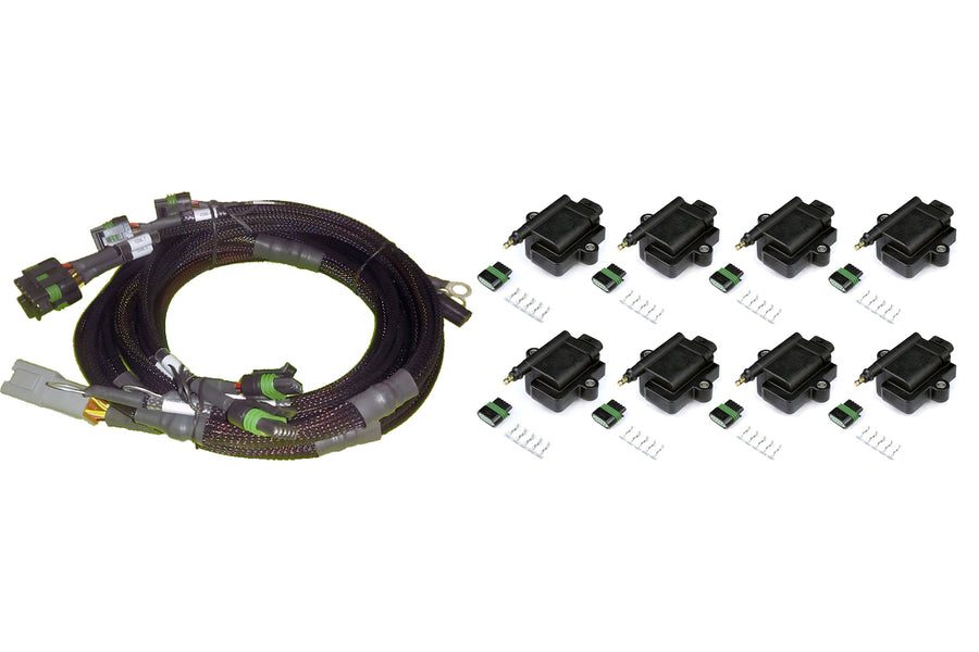 Haltech HT-130312 8 channel Hi Output Ignition Coil & Harness Kit GM/Chrysler