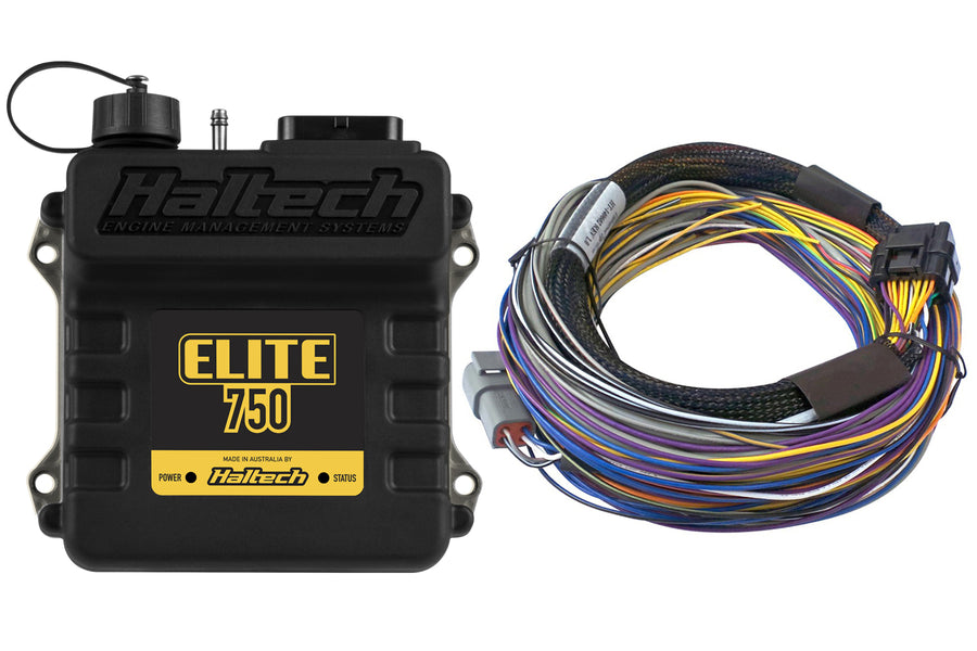 Haltech HT-150602 Elite 750 + Basic Universal Wire-in Harness Kit 2.5m (8’)