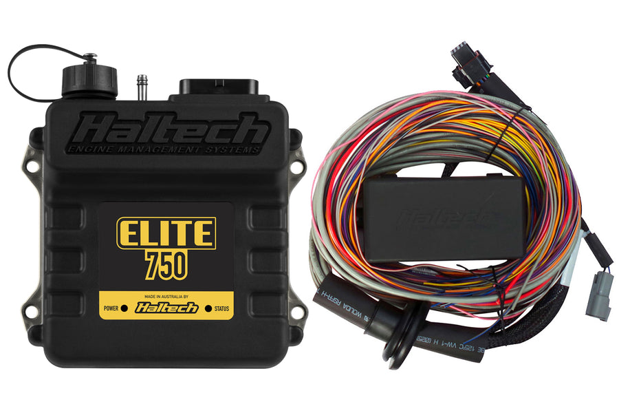 Haltech HT-150604 Elite 750 + Premium Universal Wire-in Harness Kit 2.5m (8’)