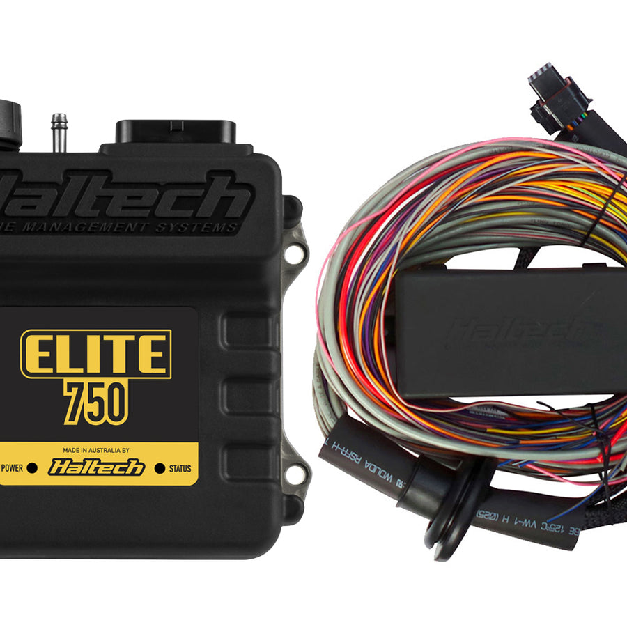 Haltech HT-150604 Elite 750 + Premium Universal Wire-in Harness Kit 2.5m (8’)