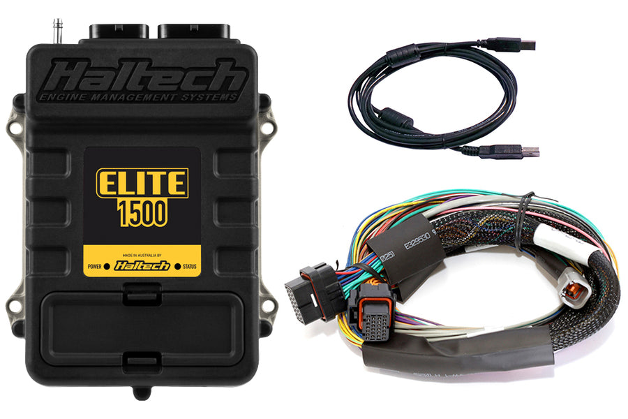 Haltech HT-150902 Elite 1500 + Basic Universal Wire-in Harness Kit 2.5m (8’)
