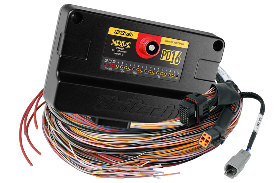 Haltech HT-198201 PD16 PDM + Flying Lead Harness (5M)