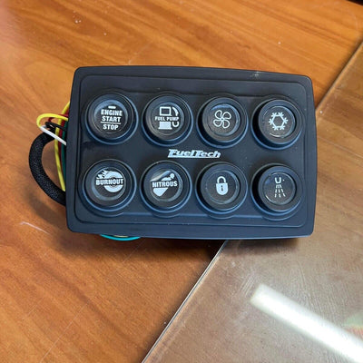 FuelTech 5022100302 Mini 8 Switch Panel Multi Color Lighted Push Button